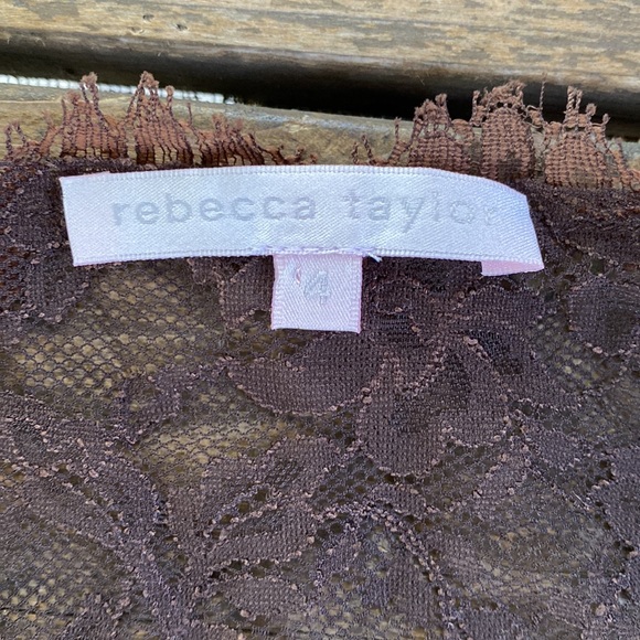 Rebecca Taylor Short Sleeve Sheer Lace Top - Picture 4 of 12